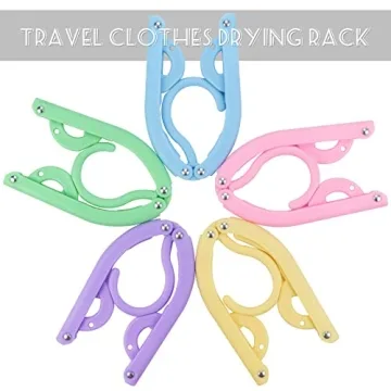 Hslife 20 Pcs Portable Colored Folding Clothes Hangers