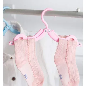 Hslife 20 Pcs Portable Colored Folding Clothes Hangers