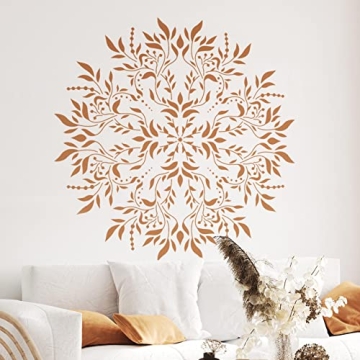 Aurore- Mandala Design Stencil- Mandala Stencil for Painting Wall, Floor and Furniture