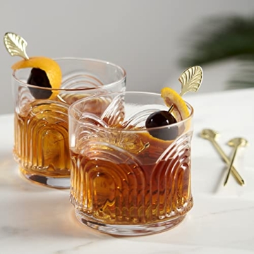 Viski Gold Art Deco Cocktail Picks for Stylish Drinks