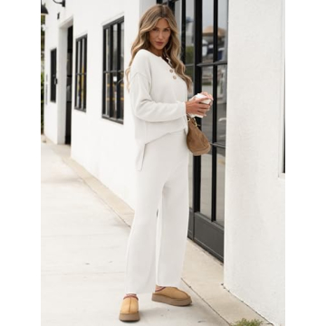 Comfortable ANRABESS Waffle Knit Lounge Set for Women