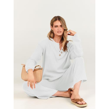 Comfortable ANRABESS Waffle Knit Lounge Set for Women