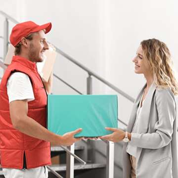 Fuxury Large Poly Mailer 24x24 50 Pcs Shipping Bag, Embossed dots design Shipping Envelopes with Self Adhesive Postal Bag Teal