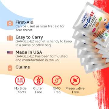 GARGLE-EZ Throat Gargle Solution for Sore Throat Relief