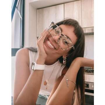 TIJN Stylish Blue Light Blocking Glasses for All Ages