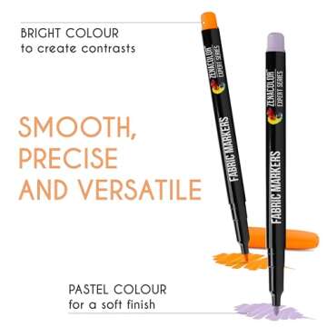 Complete Zenacolor 40 Fabric Markers Set - Vibrant & Non-Toxic