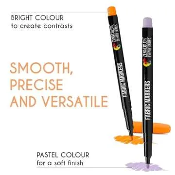 Complete Zenacolor 40 Fabric Markers Set - Vibrant & Non-Toxic