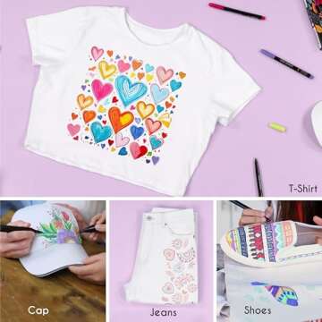 Complete Zenacolor 40 Fabric Markers Set - Vibrant & Non-Toxic