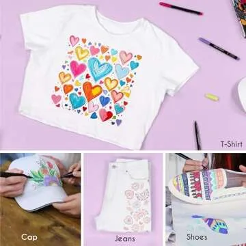 Complete Zenacolor 40 Fabric Markers Set - Vibrant & Non-Toxic