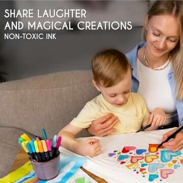 Complete Zenacolor 40 Fabric Markers Set - Vibrant & Non-Toxic