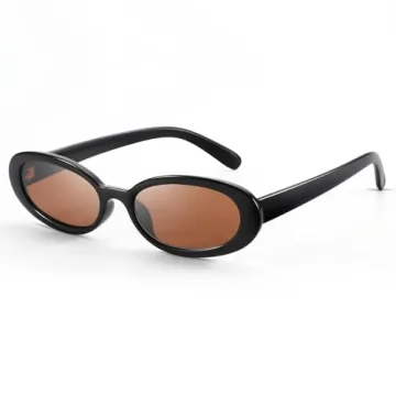 DANAMY Retro Oval Sunglasses - UV400 Protection Fashion Shades for All