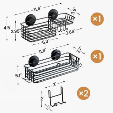 Shop LEVERLOC Shower Caddy Suction Cup for Easy Shower Storage