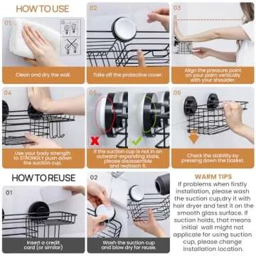 Shop LEVERLOC Shower Caddy Suction Cup for Easy Shower Storage