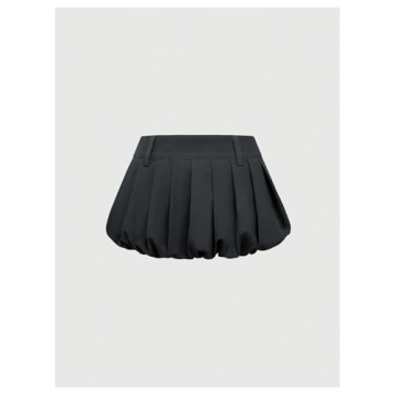 Milumia Women's Pleated A Line Bubble Skirt for Stylish Comfort