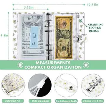 Stylish Neenicoliy A6 Budget Planner with Clear Pockets