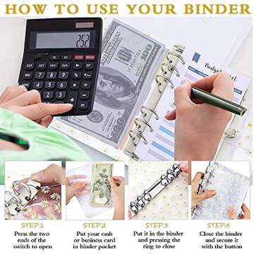 Stylish Neenicoliy A6 Budget Planner with Clear Pockets