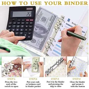 Stylish Neenicoliy A6 Budget Planner with Clear Pockets