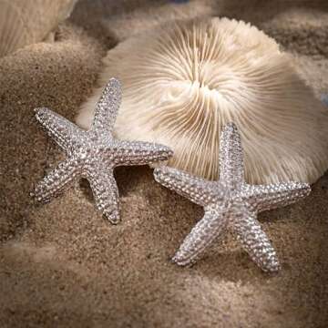 Conch Shell Earrings for Women Gold Silver Sea Shell Stud Earrings Cute Metal Sea Witch Shell Earrings Jewelry for Villain Fans (Silver2)