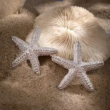 Conch Shell Earrings for Women Gold Silver Sea Shell Stud Earrings Cute Metal Sea Witch Shell Earrings Jewelry for Villain Fans (Silver2)