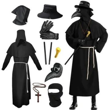 Fooecor Plague Doctor Costume for Adults - Perfect for Halloween Parties!