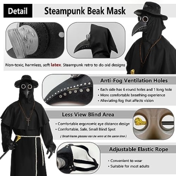 Plague Doctor Costume for Adults - Halloween Ready!