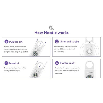 Hootie Personal Safety Alarm - Keychain Self Defense Device