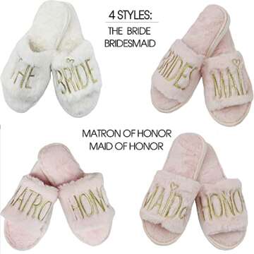 The Paisley Box Bride Slippers - Bridal Slippers, Wedding Slippers for Bride, I Do Slippers for Brid...