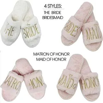 The Paisley Box Bride Slippers - Bridal Slippers, Wedding Slippers for Bride, I Do Slippers for Brid...