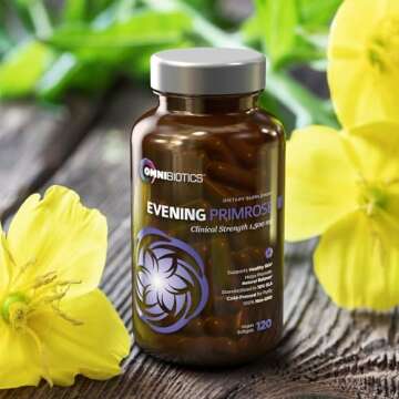 Organic Evening Primrose Oil | Clinical Strength 1,500 mg | 10% GLA | Cold-Pressed, Non-GMO | Natural Balance for Women | 120 Vegan softgel Capsules