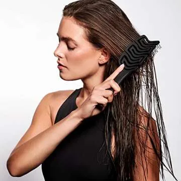 The Hair Edit Detangle and Massage Brush, Hair Care Essential, Detangler, Great for Wet Hair, Scalp Massager, Lightweight, For All Hair Types