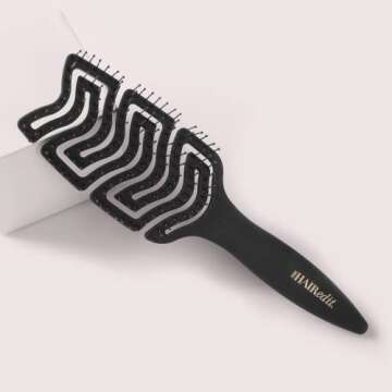 The Hair Edit Detangle and Massage Brush, Hair Care Essential, Detangler, Great for Wet Hair, Scalp Massager, Lightweight, For All Hair Types