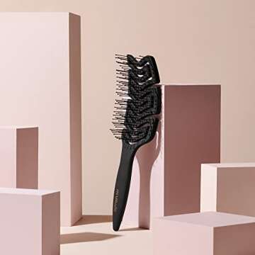 The Hair Edit Detangle and Massage Brush, Hair Care Essential, Detangler, Great for Wet Hair, Scalp Massager, Lightweight, For All Hair Types