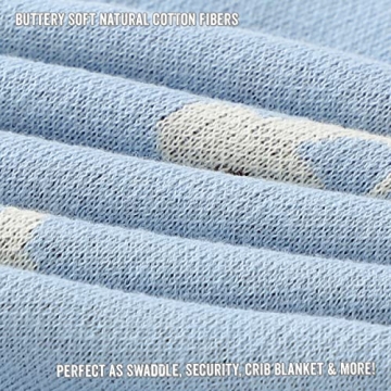 Bleu La La Baby Blanket 100% Cotton Soft Cozy Receiving Blanket