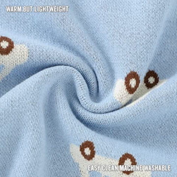 Bleu La La Baby Blanket 100% Cotton Soft Cozy Receiving Blanket