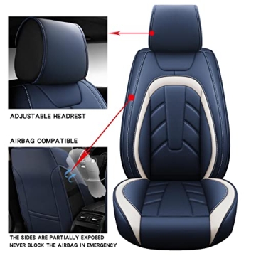 Vigrass Waterproof Faux Leather Car Seat Covers - Full Set
