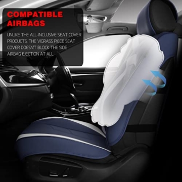 Vigrass Waterproof Faux Leather Car Seat Covers - Full Set