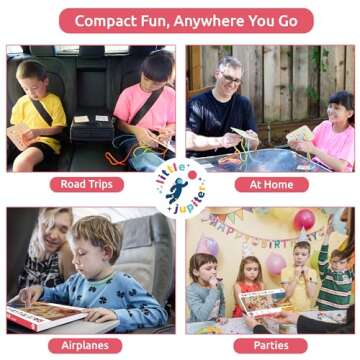 Race To Lace - Perfect Home or Travel Games for Kids and Adults - Ideal for 8-12 Years old - Solo or 2+ Players for for 4+ Years & Up - Car Games, Airplane Games, Family & Kids Games - Road Trip Games