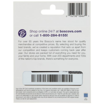 Boscovs Gift Card $50 - Versatile Shopping Experience