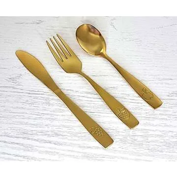 12 Piece Kids Silverware Set - Safe & Stylish Flatware