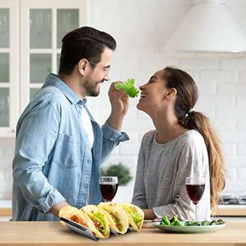 Stainless Steel Taco Holders Set of 4 - Mess-Free Taco Nights