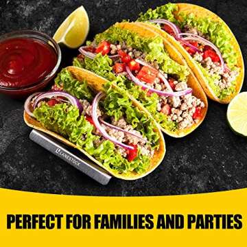 Stainless Steel Taco Holders Set of 4 - Mess-Free Taco Nights