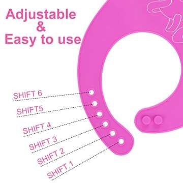 Waterproof Silicone Baby Bib, Easy to Clean, Dry, Portable and Keep Stains Off, Comfortable and Adjustable Soft Feeding Bibs for babies or Toddlers (6-72Months), Set of 3 Colors