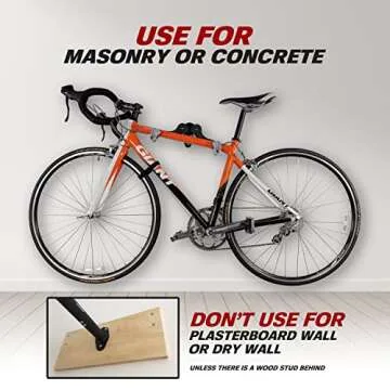 Ibera Bike Wall mount - Horizontal Indoor Bike Rack for 1 Bicycle I Bike rack garage - Keep you Bike Safe & Secure and save Space with Bike hangers for garage, bike hooks for garage wall, bike hanger