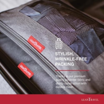 LeanTravel Compression Packing Cubes for Organized Travel