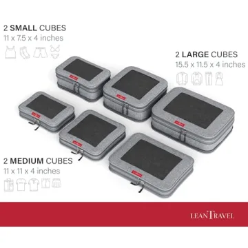 LeanTravel Compression Packing Cubes for Organized Travel