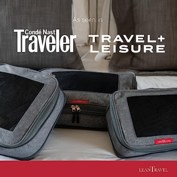 LeanTravel Compression Packing Cubes for Organized Travel