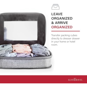 LeanTravel Compression Packing Cubes for Organized Travel