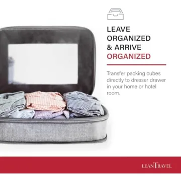 LeanTravel Compression Packing Cubes for Organized Travel