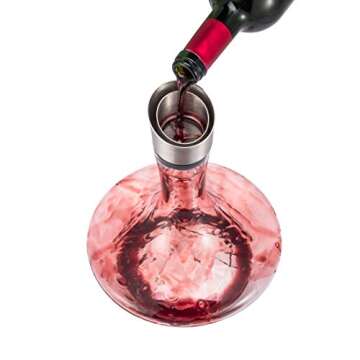 YouYah Iceberg Wine Decanter Set with Aerator Filter,Drying Stand and Cleaning Beads,Red Wine Carafe,Wine Aerator,Wine Gift,100% Hand Blown Lead-free Crystal Glass (1400ML)