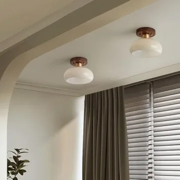 ZGAYIME Modern Glass Ceiling Light for Home Decor